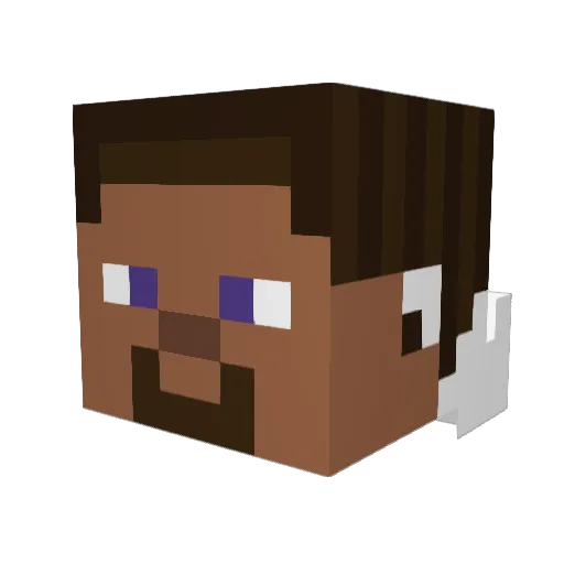 BroHaqq Minecraft avatar head, 3D render