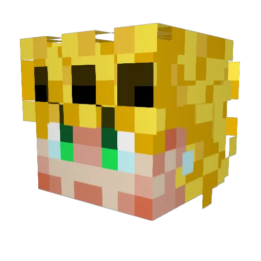 BroHighlander Minecraft avatar head, 3D render