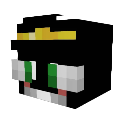 BroHinne Minecraft avatar head, 3D render