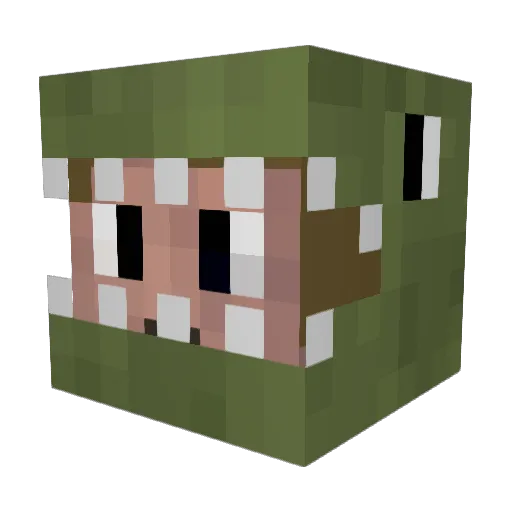 BroManChu Minecraft avatar head, 3D render