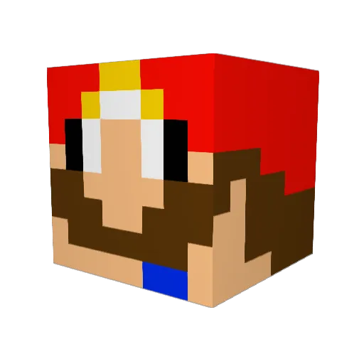 BroMasker Minecraft avatar head, 3D render