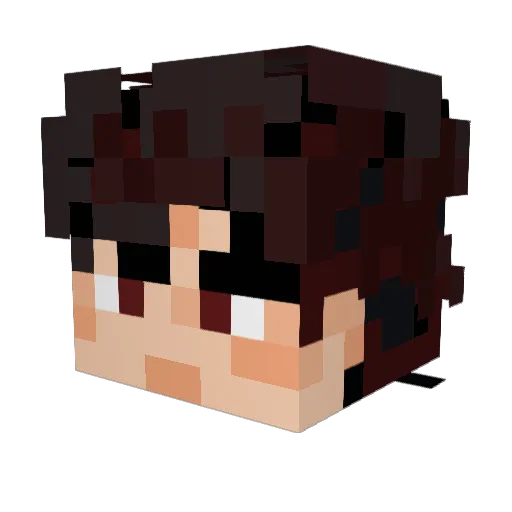 BroPaxman Minecraft avatar head, 3D render