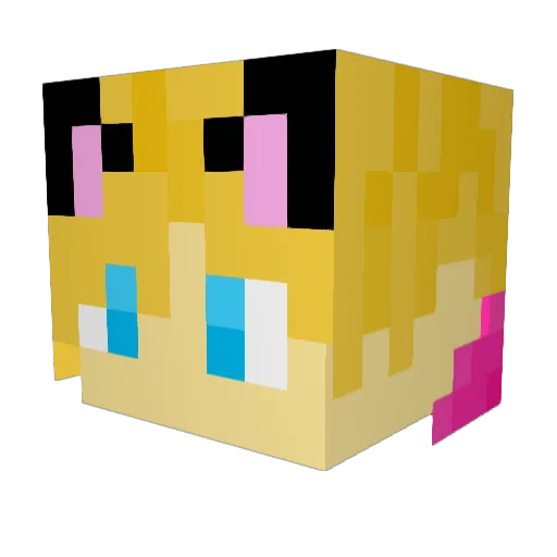 BroPuter Minecraft avatar head, 3D render
