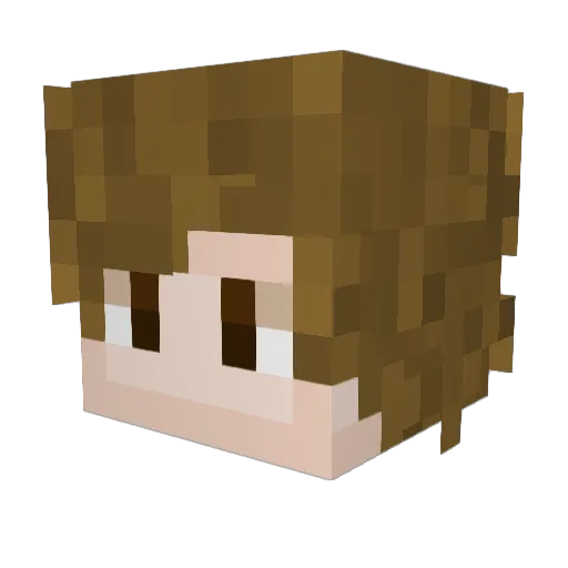 BroXiLo Minecraft avatar head, 3D render