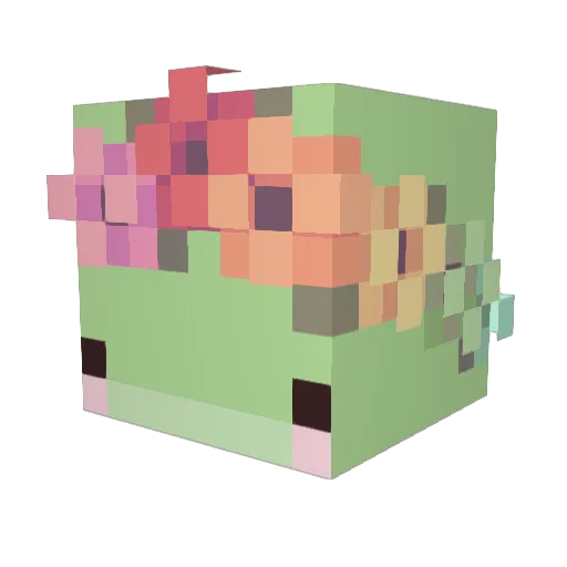 BroadcastEnded Minecraft avatar head, 3D render