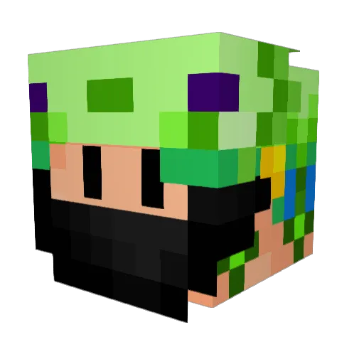 BroadwaySalt Minecraft avatar head, 3D render