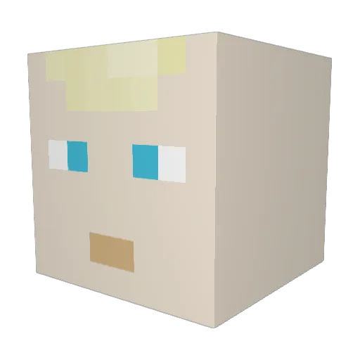 Brobasaur42 Minecraft avatar head, 3D render