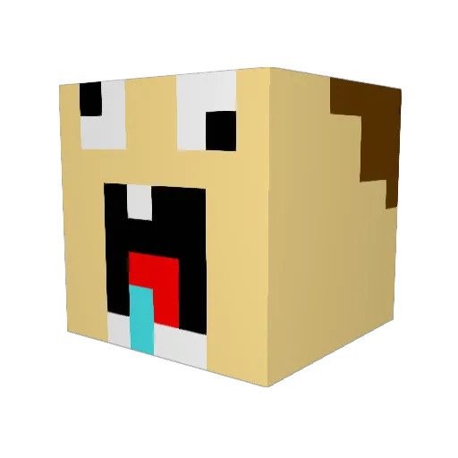 Brobban Minecraft avatar head, 3D render
