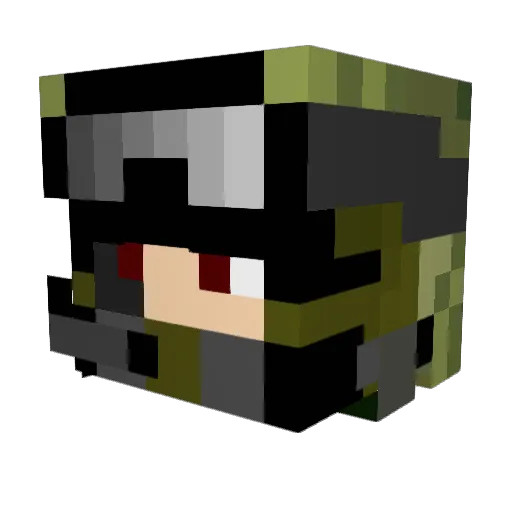 Brobur Minecraft avatar head, 3D render