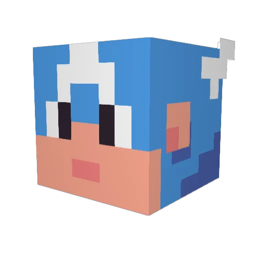 Broccolivia Minecraft avatar head, 3D render
