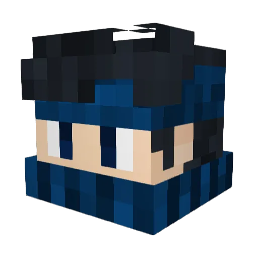 Brocdodon Minecraft avatar head, 3D render
