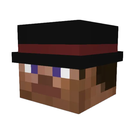 Brochacho08 Minecraft avatar head, 3D render