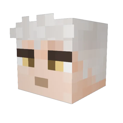 Brock4k Minecraft avatar head, 3D render