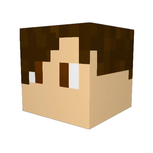 Brockastro Minecraft avatar head, 3D render