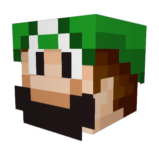 Brockcrafter Minecraft avatar head, 3D render