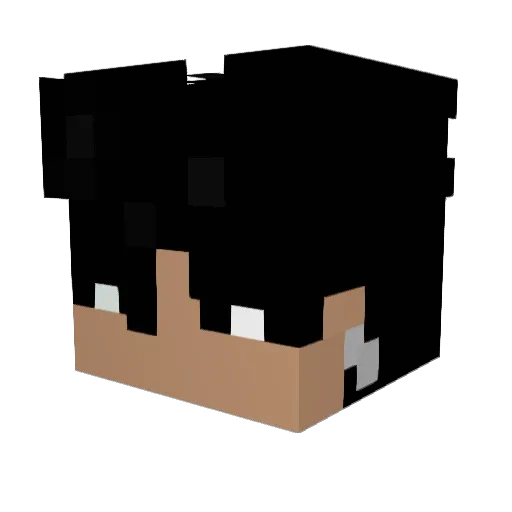 Brockec Minecraft avatar head, 3D render