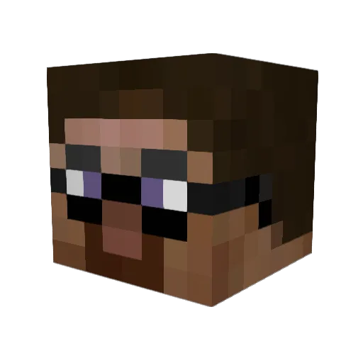 Brocknoth Minecraft avatar head, 3D render
