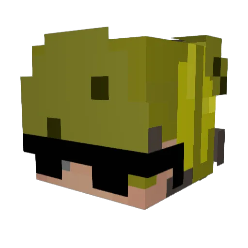 Brockoli_1 Minecraft avatar head, 3D render