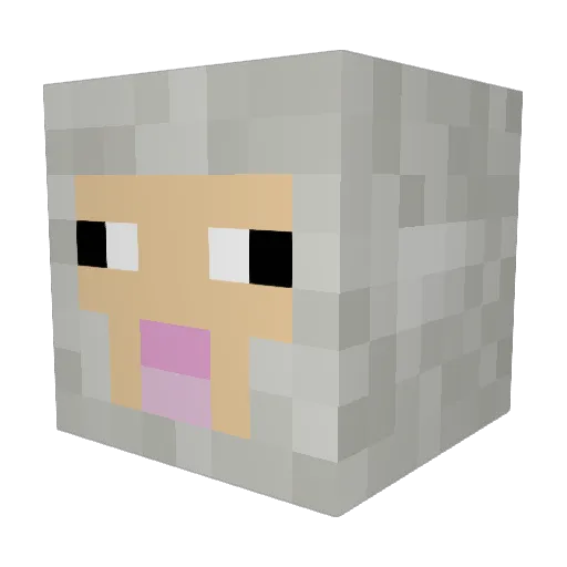 Broddles Minecraft avatar head, 3D render