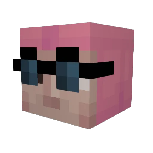 BroderTokk Minecraft avatar head, 3D render