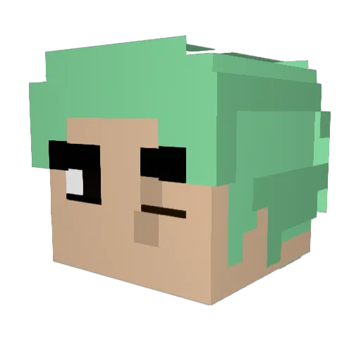Broder_Icka Minecraft avatar head, 3D render