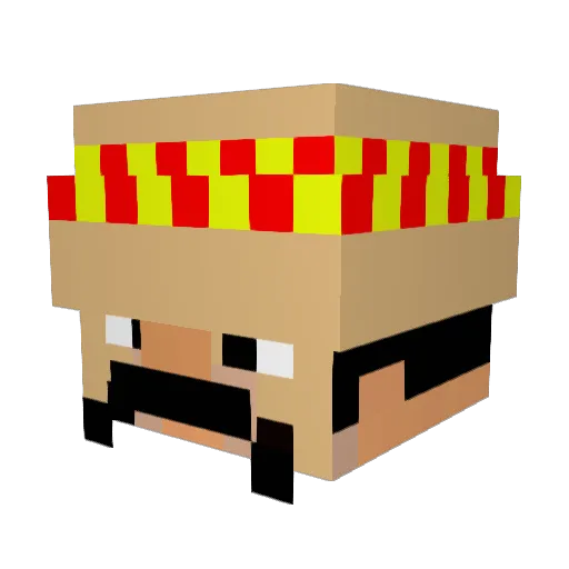 Brodeth02 Minecraft avatar head, 3D render