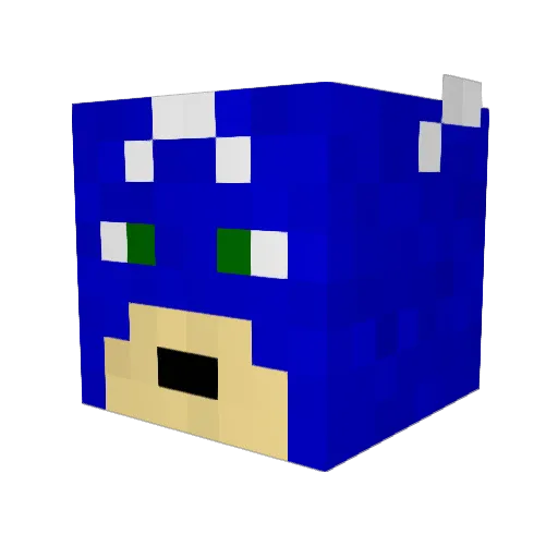 BrodetteSparkles Minecraft avatar head, 3D render
