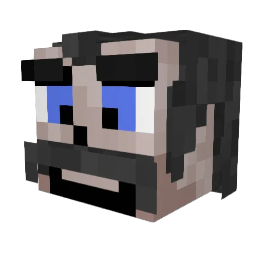 Brodgan Minecraft avatar head, 3D render
