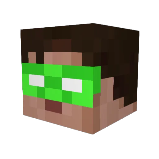 Brodibrodi Minecraft avatar head, 3D render