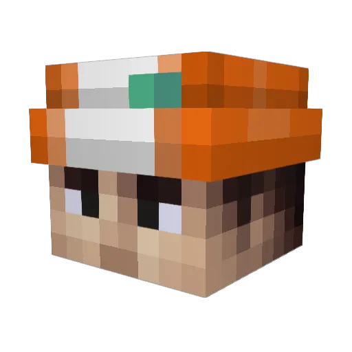 Brodie Minecraft avatar head, 3D render