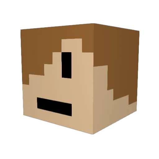 BrodieR13 Minecraft avatar head, 3D render