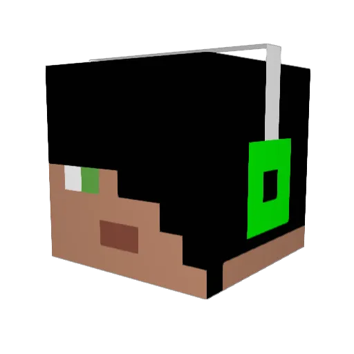 Brodle9 Minecraft avatar head, 3D render