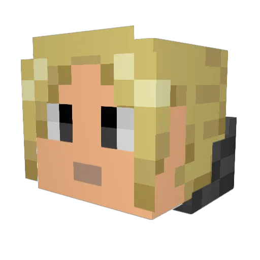 Brodwings Minecraft avatar head, 3D render