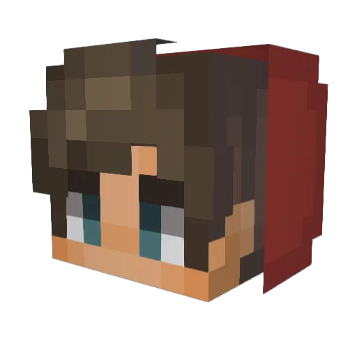 Brody808 Minecraft avatar head, 3D render