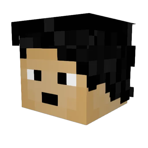 Brodysterman Minecraft avatar head, 3D render