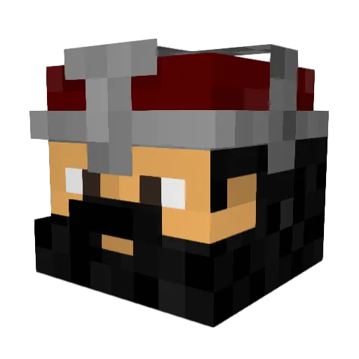 Broettinger Minecraft avatar head, 3D render