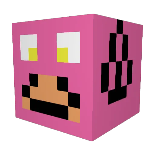 Brogamers124 Minecraft avatar head, 3D render