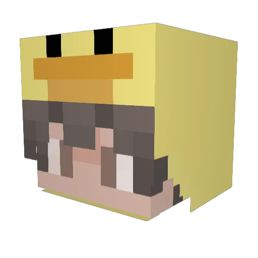 Broggu Minecraft avatar head, 3D render