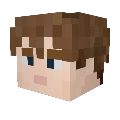 Broglodyte Minecraft avatar head, 3D render