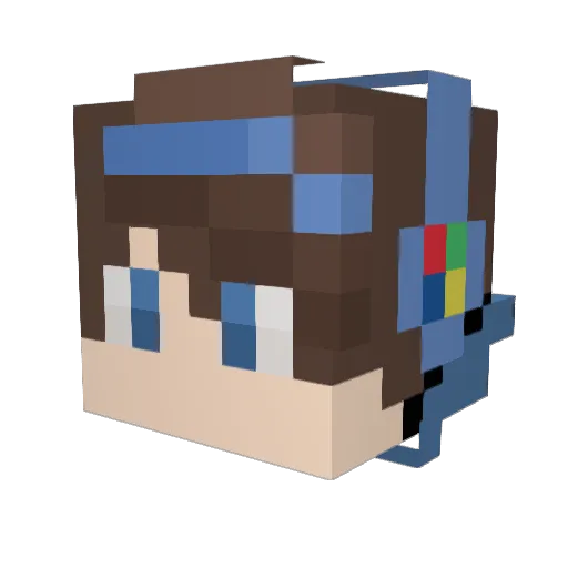 Broh1 Minecraft avatar head, 3D render