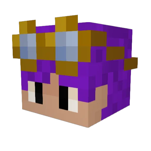 Brohman Minecraft avatar head, 3D render