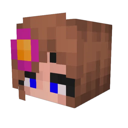 Brohoof Minecraft avatar head, 3D render