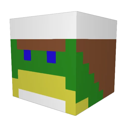 Broilovetate Minecraft avatar head, 3D render