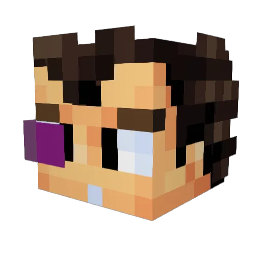 Brok_888 Minecraft avatar head, 3D render