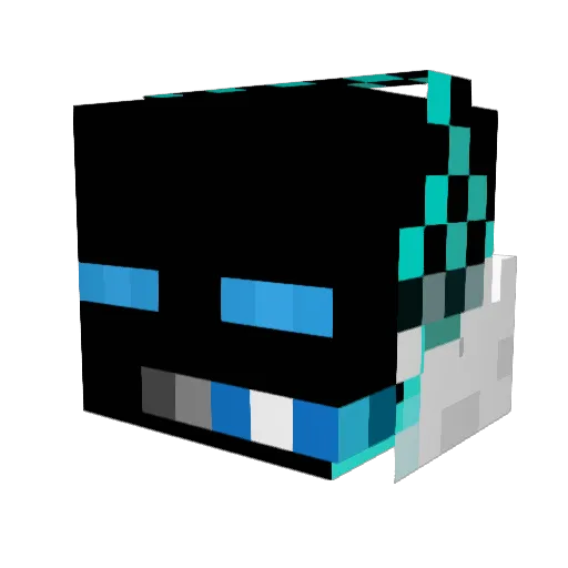 BrokeGunman Minecraft avatar head, 3D render
