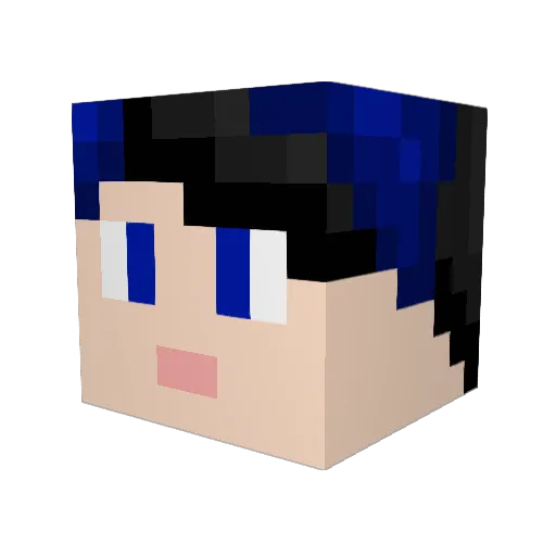 BrokenButler Minecraft avatar head, 3D render