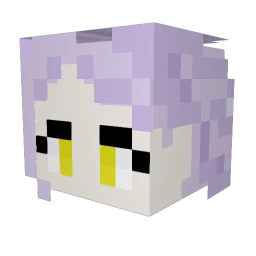BrokenButter Minecraft avatar head, 3D render