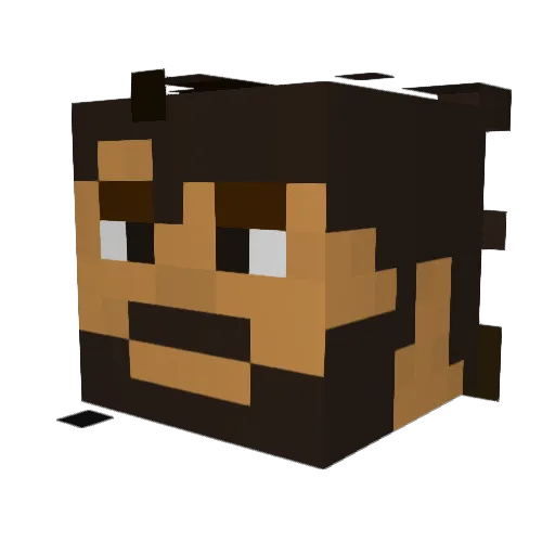 BrokenCreator Minecraft avatar head, 3D render