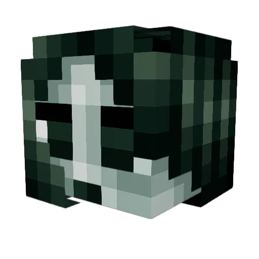 BrokenCrystal Minecraft avatar head, 3D render
