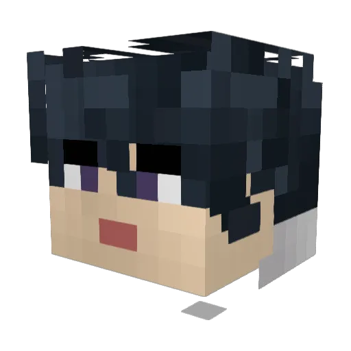 BrokenDan Minecraft avatar head, 3D render